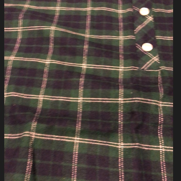 Green and navy blue tartan organic cotton lounge check shirt NWT - Picture 3 of 9